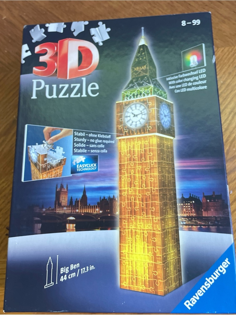 Big Ben 3D Illuminated Puzzle by Ravensburg 3D 216 pieces -  RAV125883